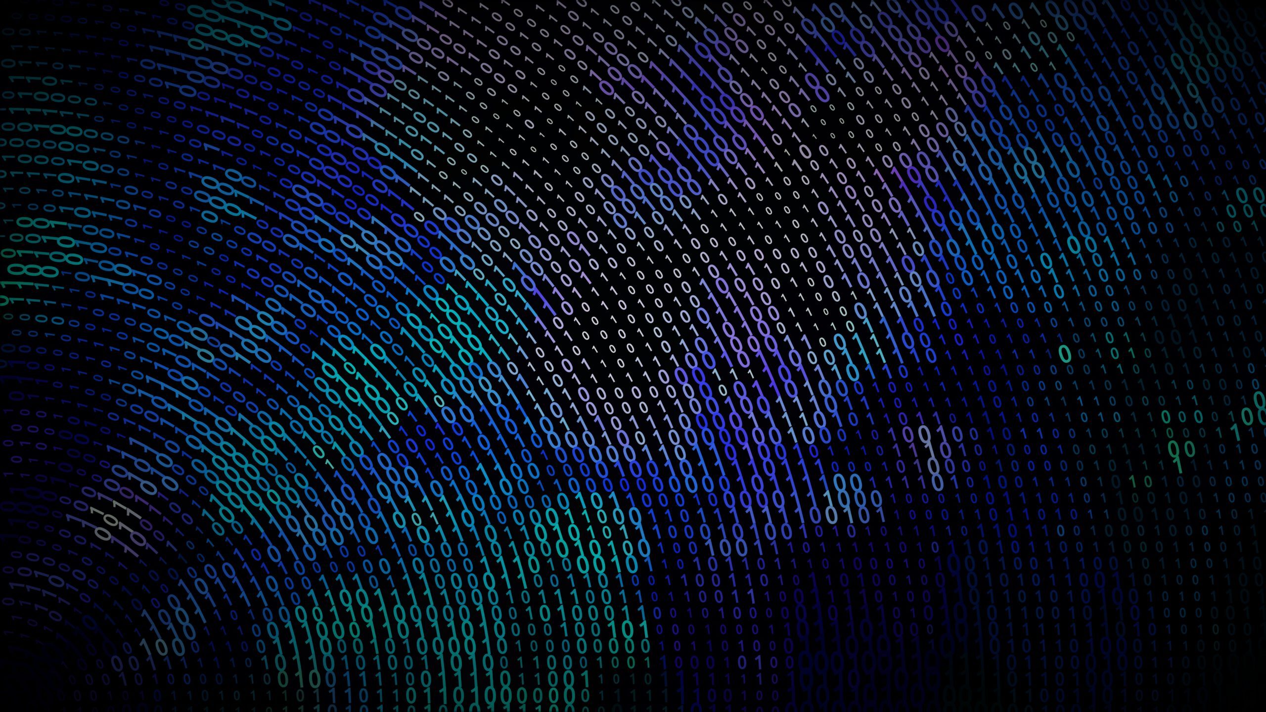 binary background in cyan and blue