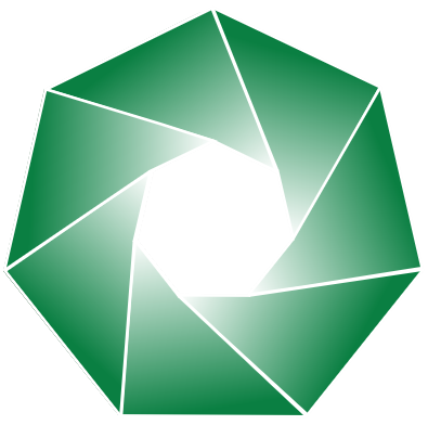 Heptagon logo shape without the layers